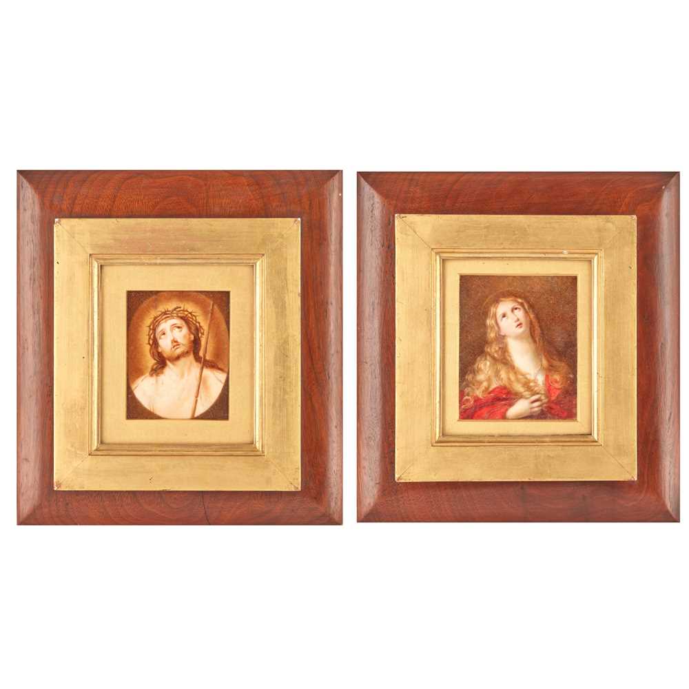 Appraisal: Y PAIR OF FRENCH MINIATURE PAINTINGS AFTER GUIDO RENI LATE