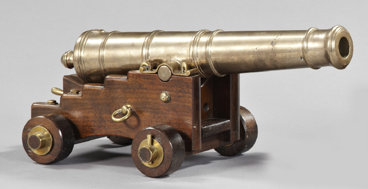 Appraisal: Good English Bronze Model of a Georgian Naval Cannon on