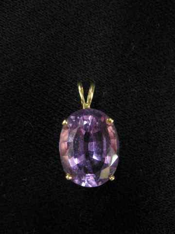 Appraisal: Amethyst Pendant oval rich purple gem weighing carats in k