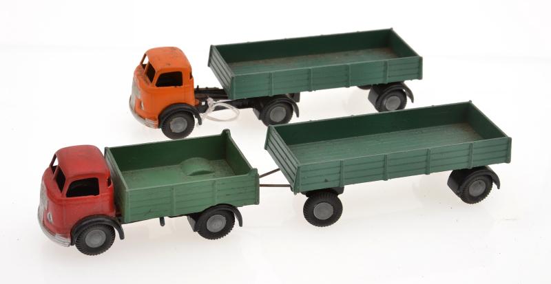 Appraisal: THREE UNBOXED MICRO MODELS INCLUDING GB LORRY GB TRAILER AND