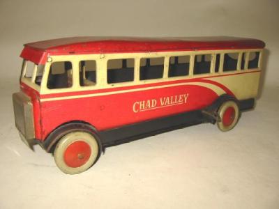 Appraisal: A Chad Valley single decker coach in red and cream