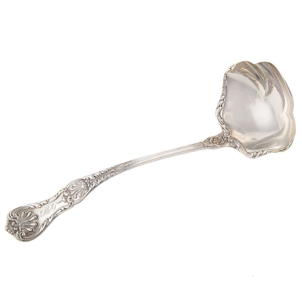 Appraisal: Gorham Sterling King George Punch Ladle Monogrammed in L ozt