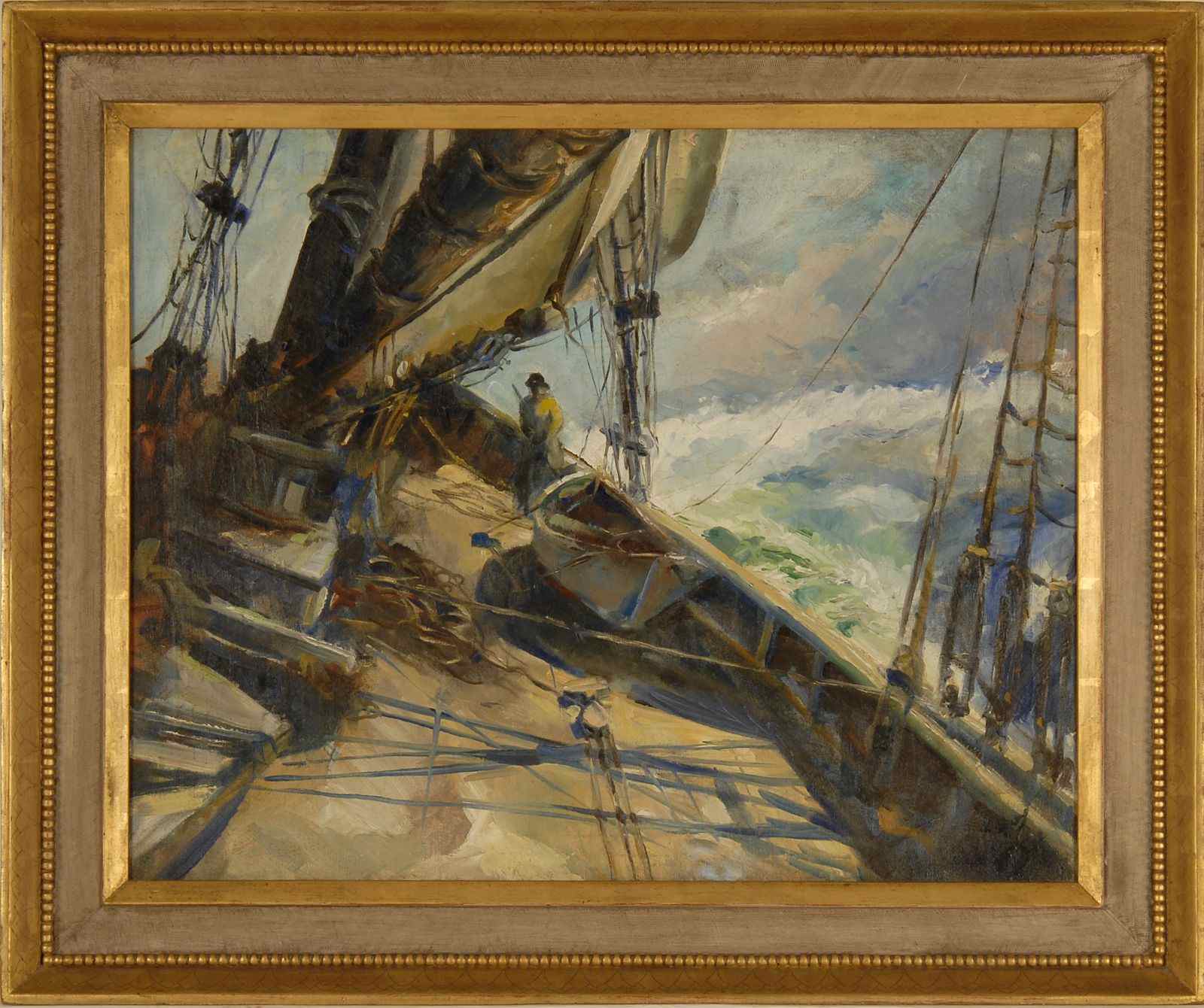 Appraisal: JOHN WHORFAmerican - Ship at sea Signed lower right JC