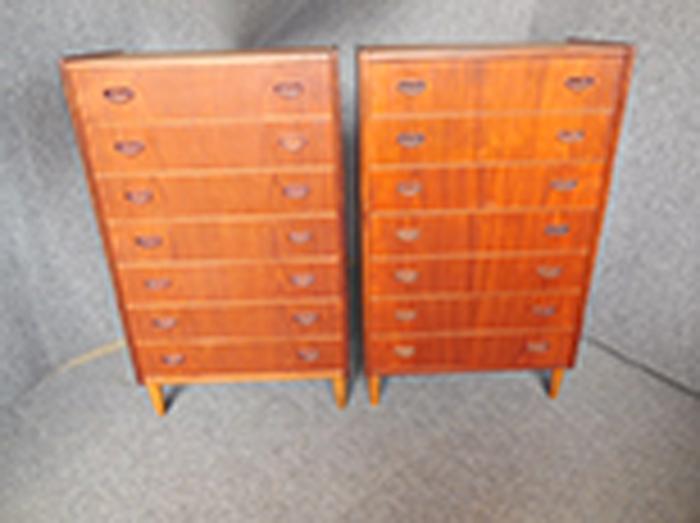 Appraisal: PAIR OF DANISH SIX-DRAWER TEAK CHESTS both x x cm