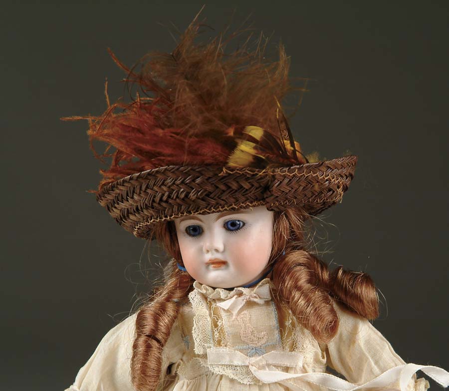 Appraisal: CLOSED MOUTH BELTON DOLL Blue set eyes pale bisque and