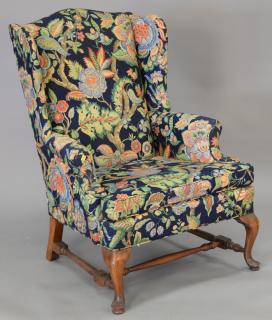 Appraisal: Gilliam Furniture Queen Anne style wing chair Gilliam Furniture Queen