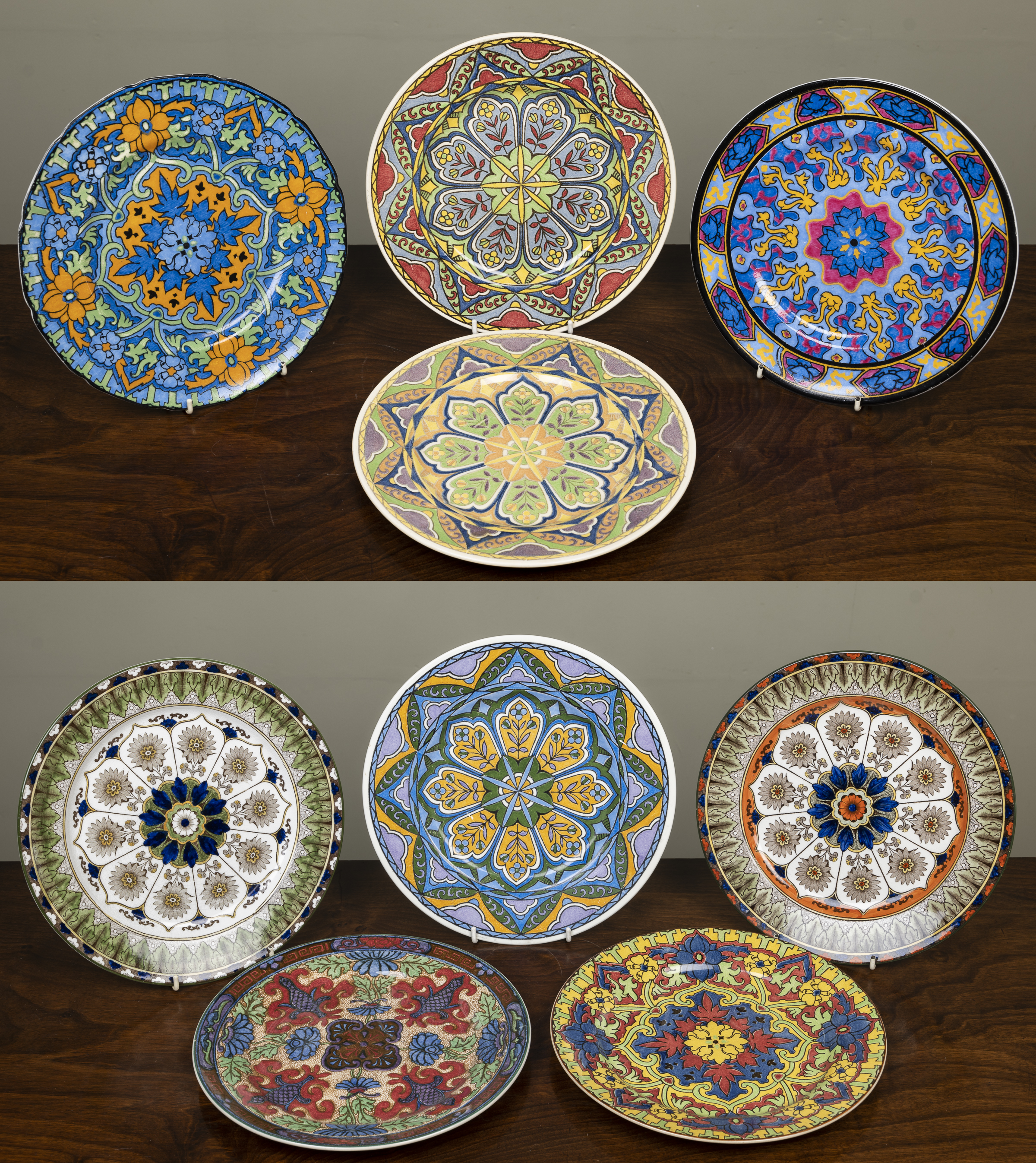 Appraisal: Nine Royal Doulton Series Ware plates including patterns 'Cyprus' D