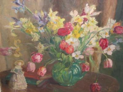 Appraisal: VIOLET MCDOUGALL exh - Still Life with Vase of Tulips