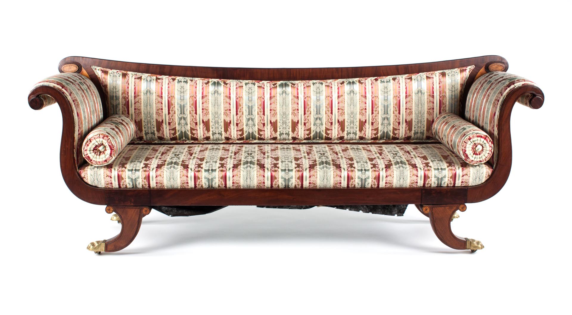 Appraisal: American Classical Revival mahogany sofa late th early th century