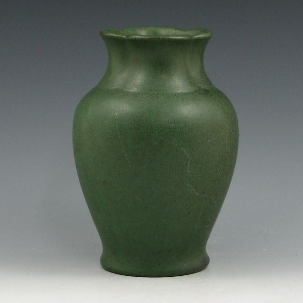 Appraisal: Peters Reed matte green Arts Crafts vase Unmarked Inconspicuous bruise