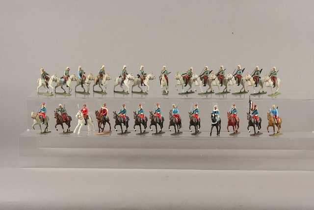 Appraisal: Lot of mounted French Chasseurs North Africa Mignot castings with