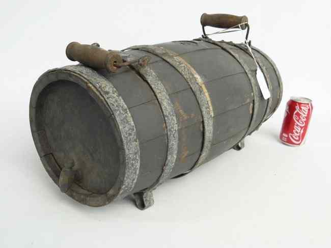 Appraisal: th c staved water cask '' Length