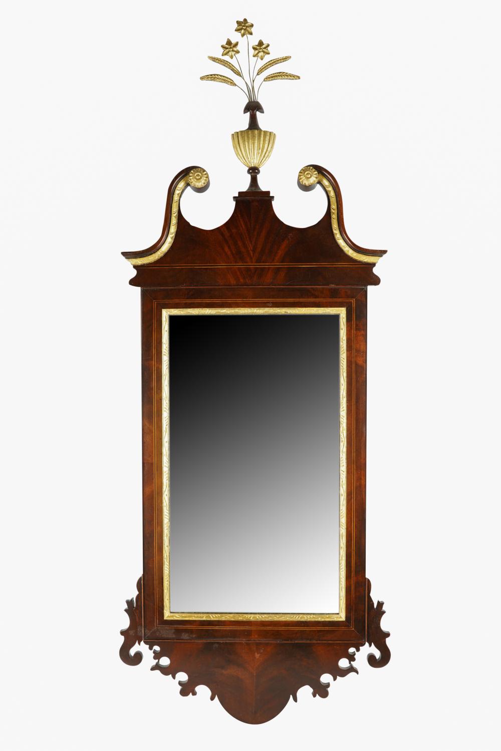 Appraisal: PARCEL GILT FEDERAL STYLE MIRRORmahogany x inches Condition