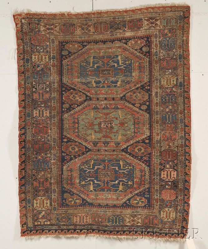 Appraisal: Soumak Rug Northeast Caucasus third quarter th century small areas