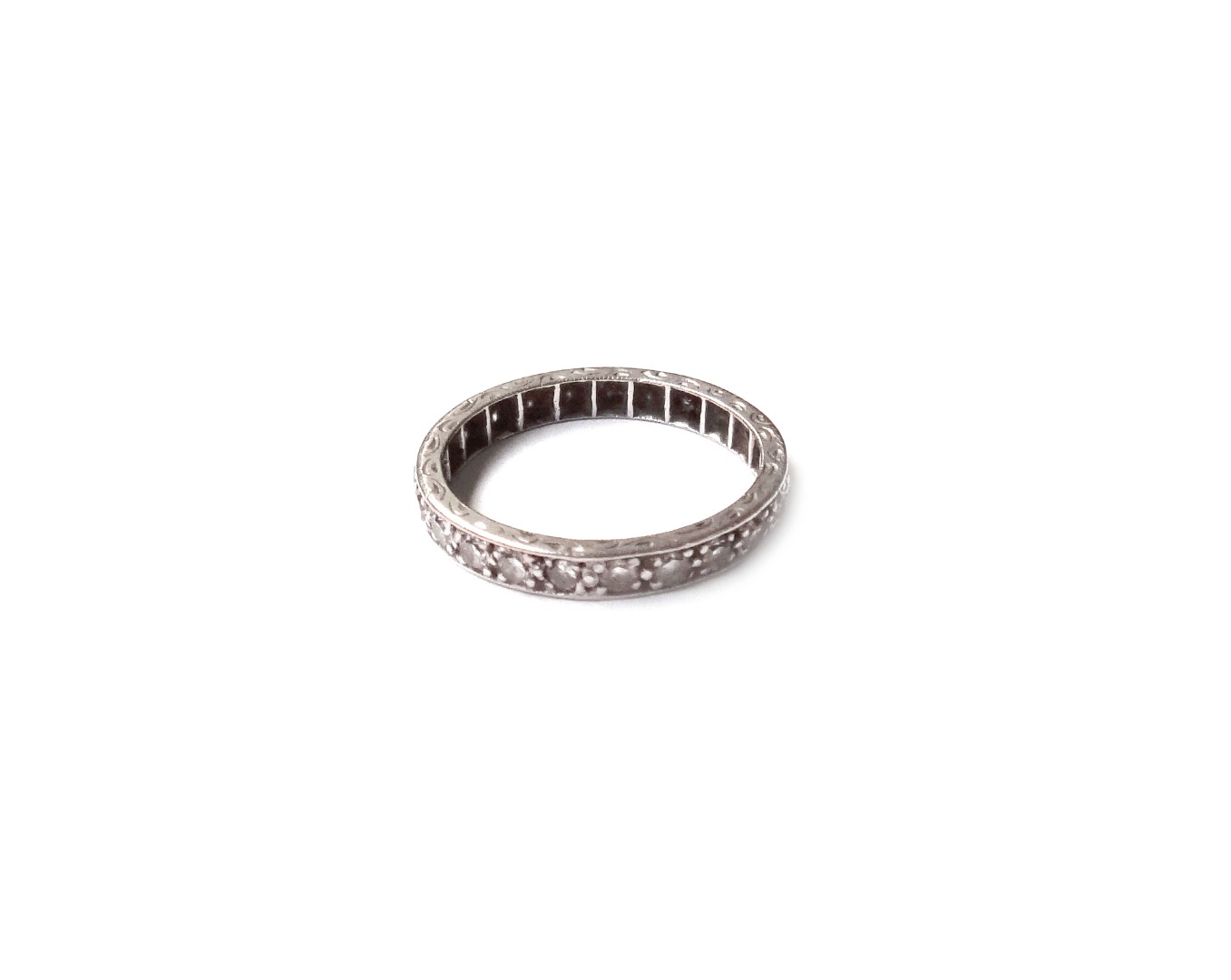 Appraisal: A diamond set full eternity ring mounted with circular cut