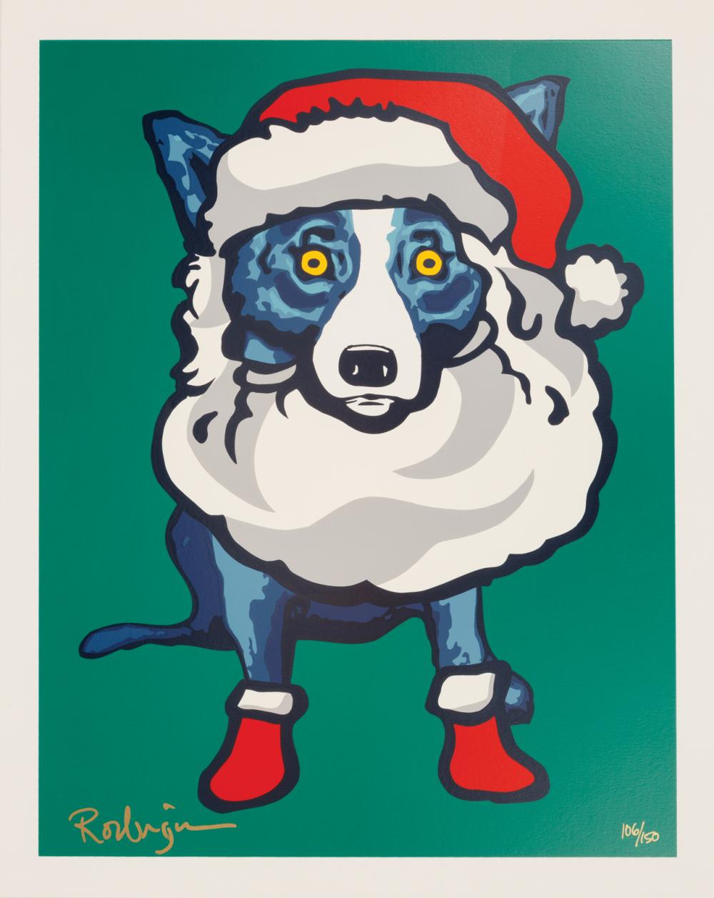 Appraisal: George Rodrigue American Louisiana - Ho Ho Ho silkscreen signed