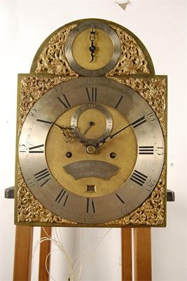 Appraisal: A mid th century five pillar longcase movement striking on