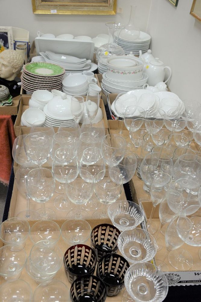 Appraisal: Table Lot to include glass wine and stemware Richard Ginori