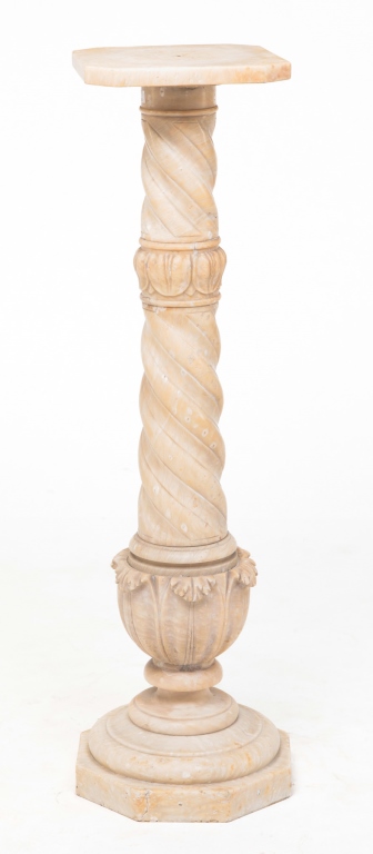 Appraisal: Ca Square top with cut corners column with carved foliage