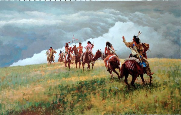 Appraisal: Howard Terpning American - Limited Edition giclee Thunder Speaks Signed