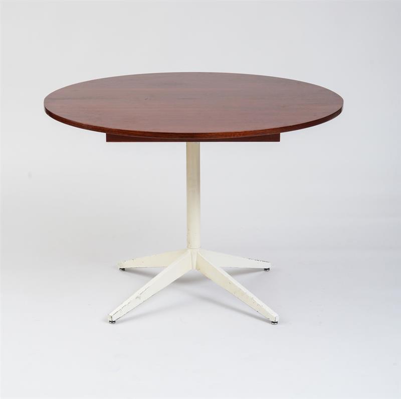 Appraisal: GEORGE NELSON FOR HERMAN MILLER TABLE Walnut veneer and painted