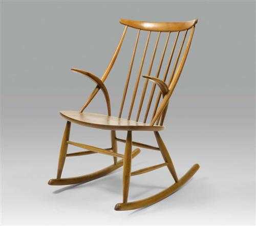 Appraisal: J RGENSEN ERIK OLE attributed - ROCKING CHAIR circa Teak