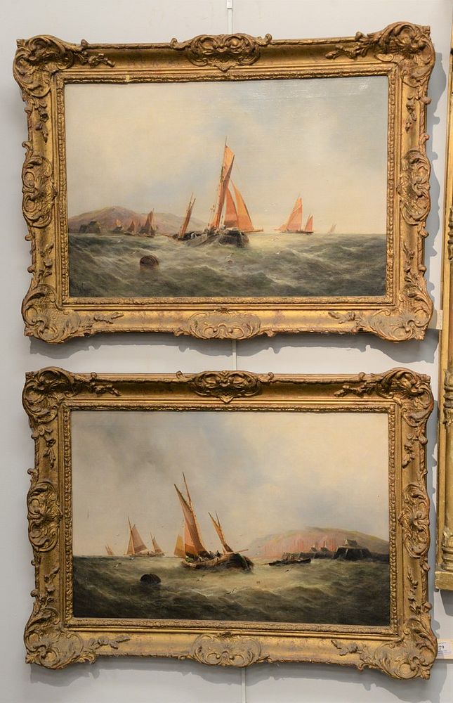 Appraisal: Pair of Professor George Knight - marine merchant boats off