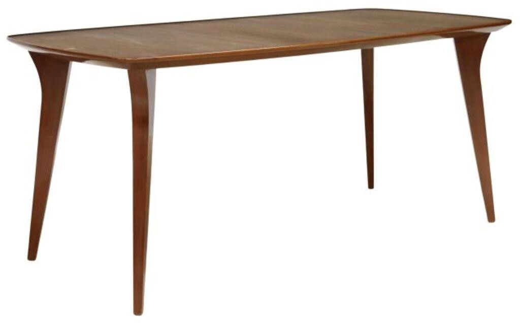 Appraisal: Italian mid-century modern dining table c s shaped top rising