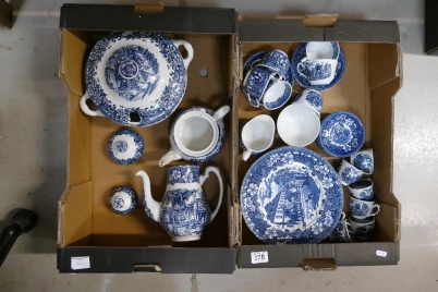 Appraisal: A good collection of Royal Tudor blue and white dinner