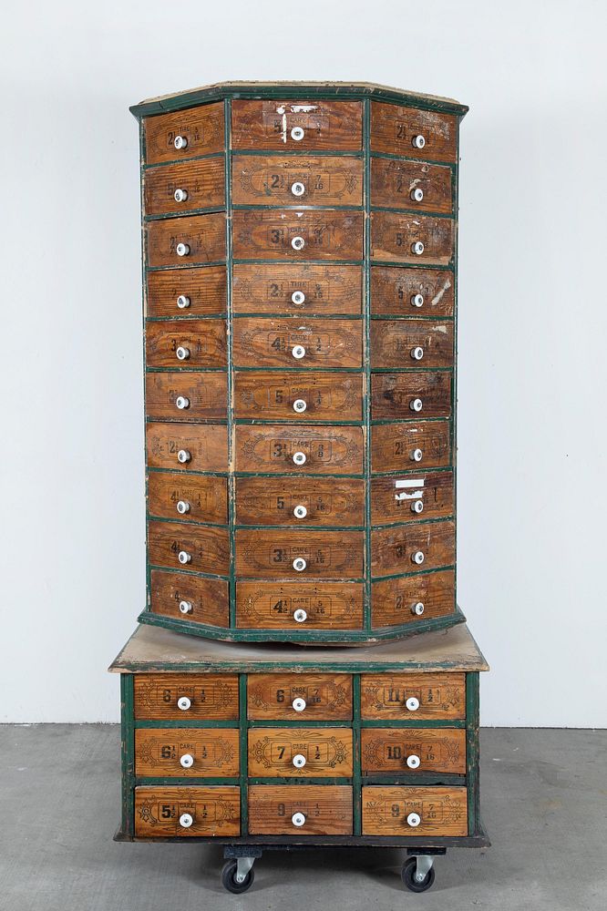 Appraisal: American Bolt and Screw Co Octagonal Revolving Storage Cabinet ca