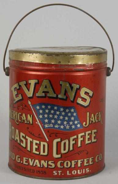 Appraisal: Evans -lb American Jack Coffee Can Description Beautiful graphics and