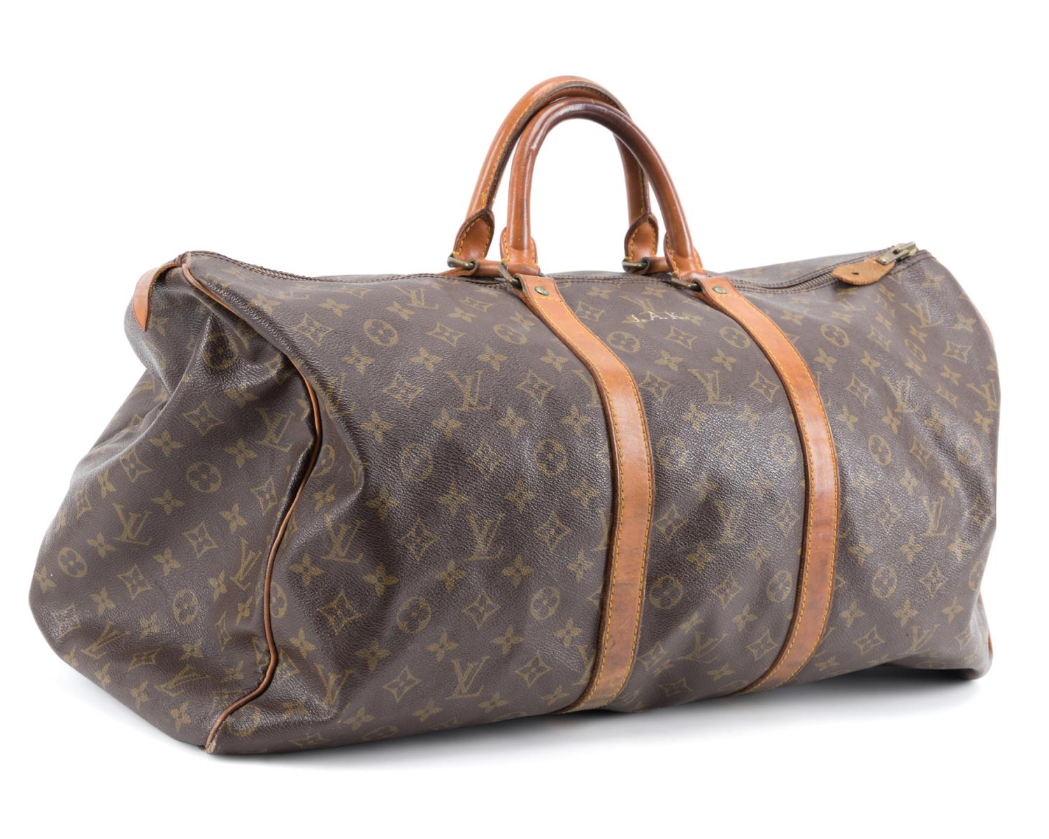 Appraisal: VINTAGE LOUIS VUITTON MONOGRAM 'KEEPALL' DUFFEL Vintage Louis Vuitton monogram