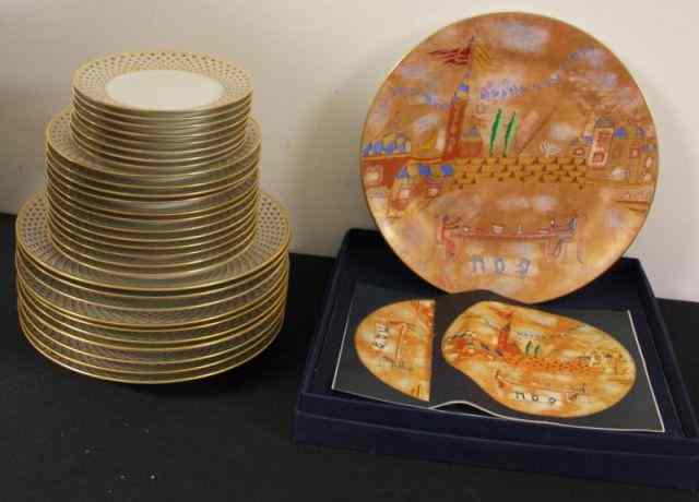 Appraisal: Ginori Partial Porcelain Service together with aGinori Sedar Plate From