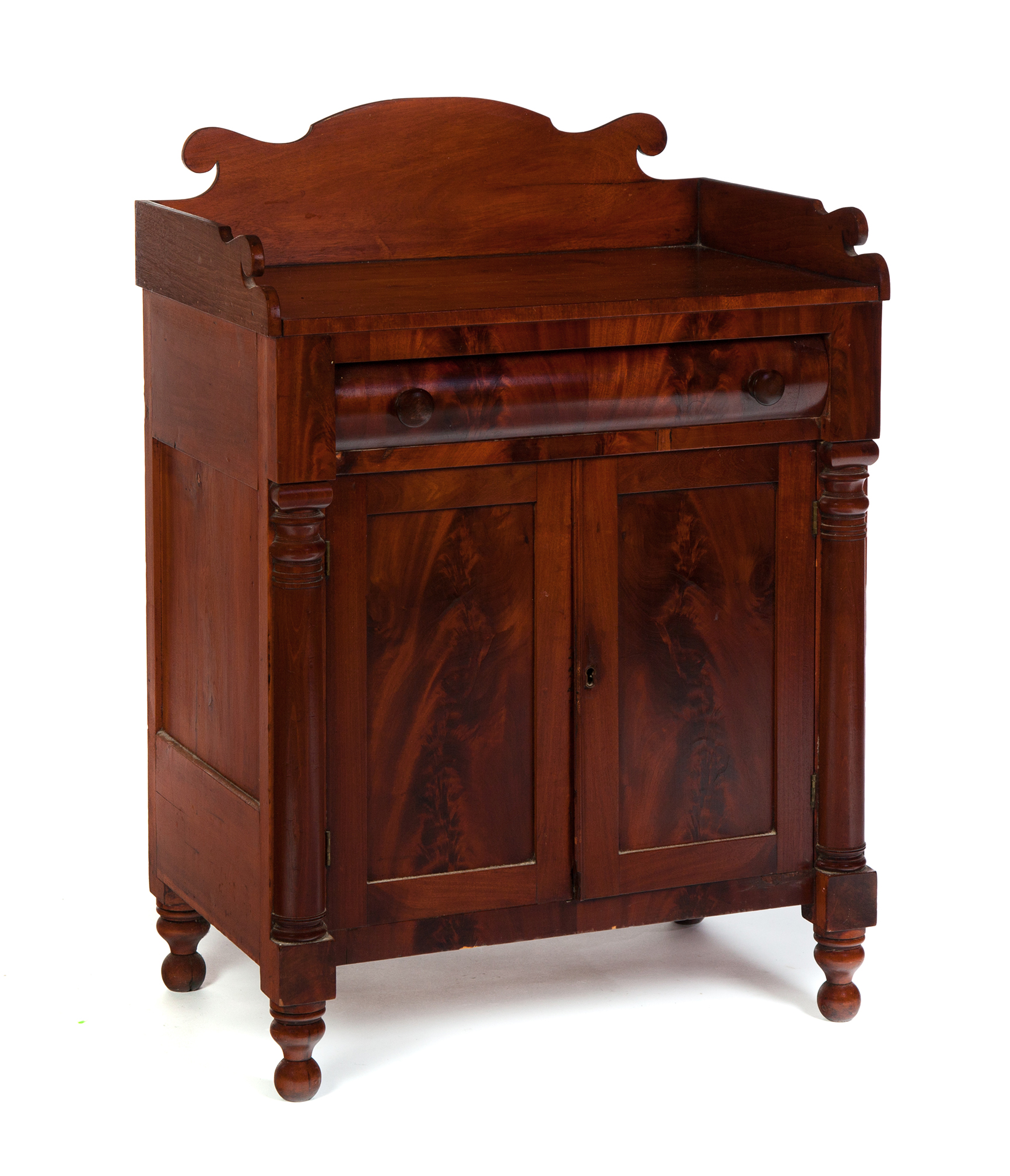 Appraisal: AMERICAN CLASSICAL WASHSTAND Second quarter- th century mahogany Shaped gallery