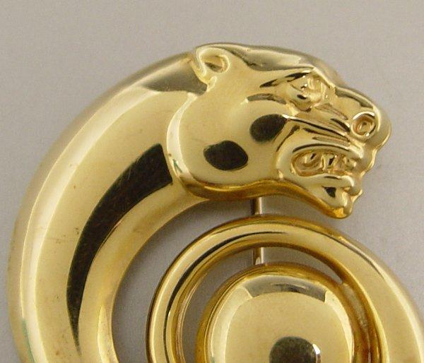 Appraisal: ITALIAN KK FIGURAL PANTHER BROOCH K yellow gold brooch depicts