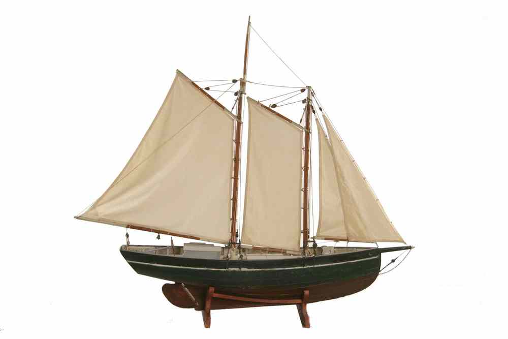 Appraisal: BOAT MODEL - Two Mast Gaff Rigged Fishing Trawler 'Contesse