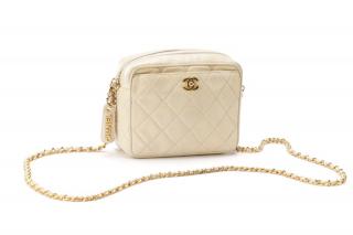 Appraisal: Chanel Quilted Beige Mini Camera Bag Chanel French founded circa