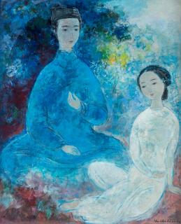 Appraisal: VU CAO DAM VIETNAMESE-FRENCH - Idylle oil on canvas x