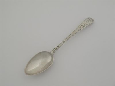 Appraisal: A George III bright-cut Old English pattern teaspoon initialled 'FC'