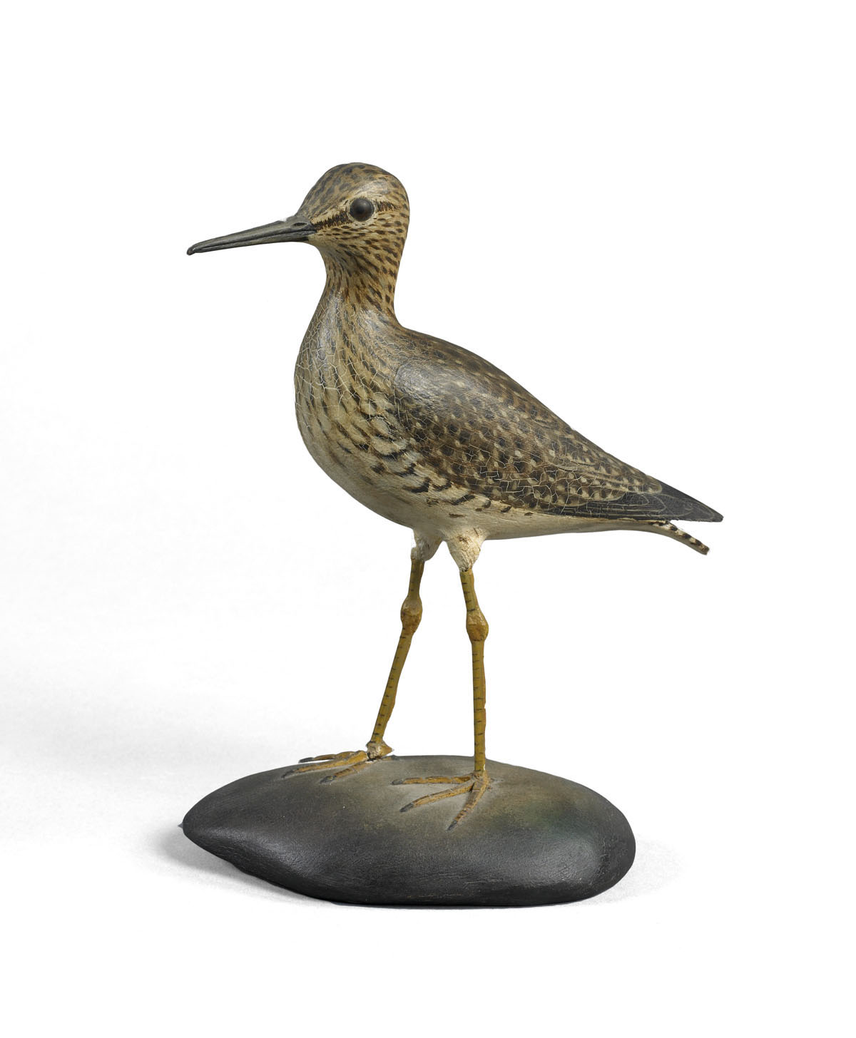 Appraisal: A ELMER CROWELL - CARVED AND PAINTED MANTLE BIRD OF