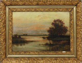 Appraisal: AMERICAN SCHOOL OIL ON CANVAS TH C H W LANDSCAPE