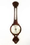 Appraisal: BAROMETER - th C English rosewood wheel barometer Banjo shape