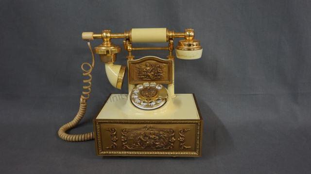 Appraisal: French Provincial - Victorian style Princes rotary dial telephone with