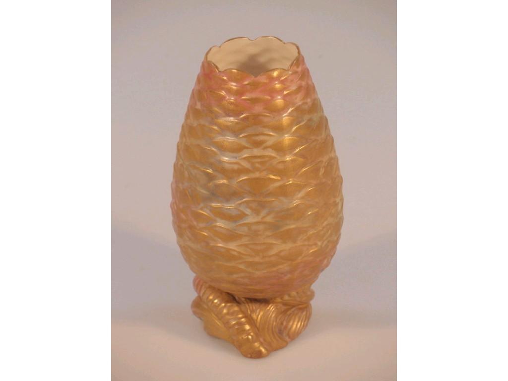 Appraisal: A Grainger Co Worcester cone vase cm