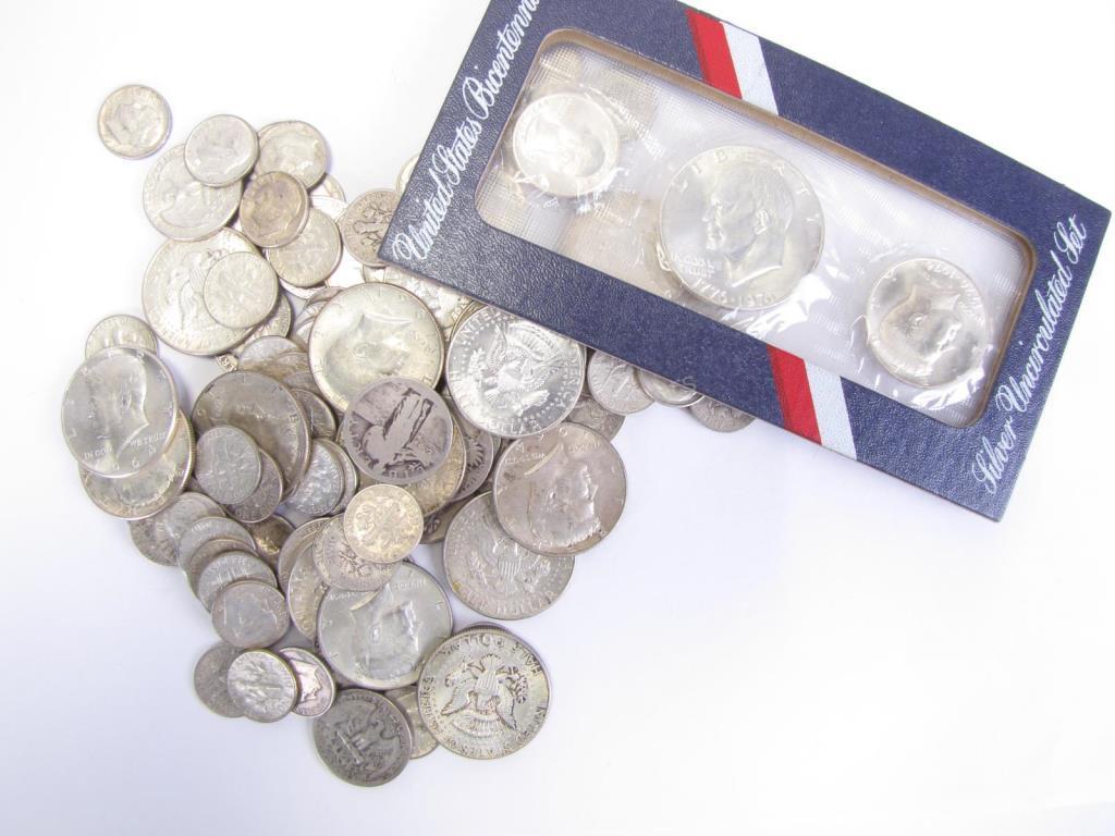 Appraisal: Collection of US Silver Coins total including Kennedy half dollars