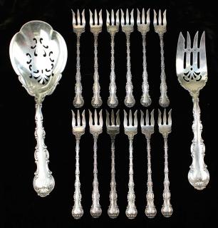 Appraisal: Pieces Of Gorham Stasbourg Sterling Sterling Seafood Forks Salad Set