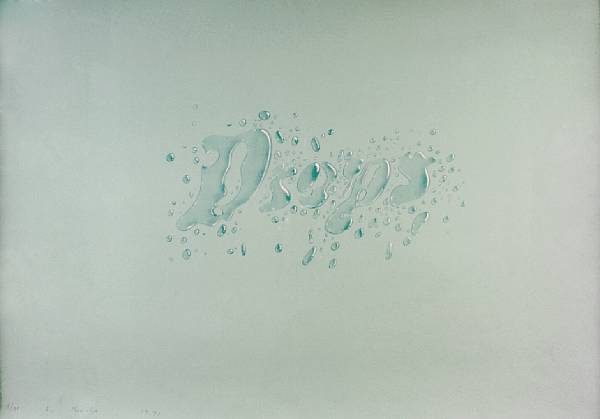 Appraisal: Edward Ruscha American born Drops E Lithograph in colors on