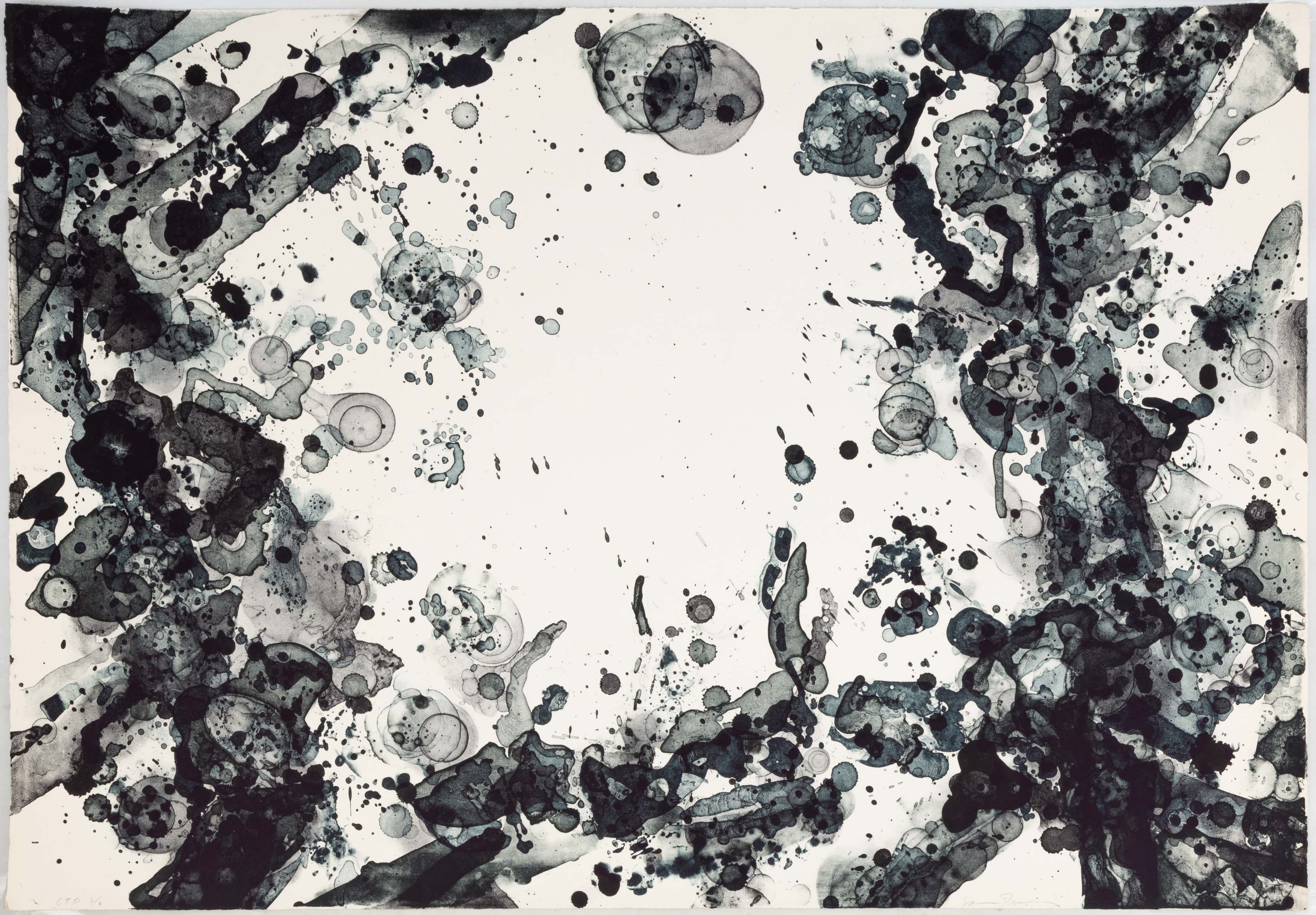 Appraisal: SAM FRANCIS AMERICAN - WHITE BONE COLOR TRAIL PROOF lithograph