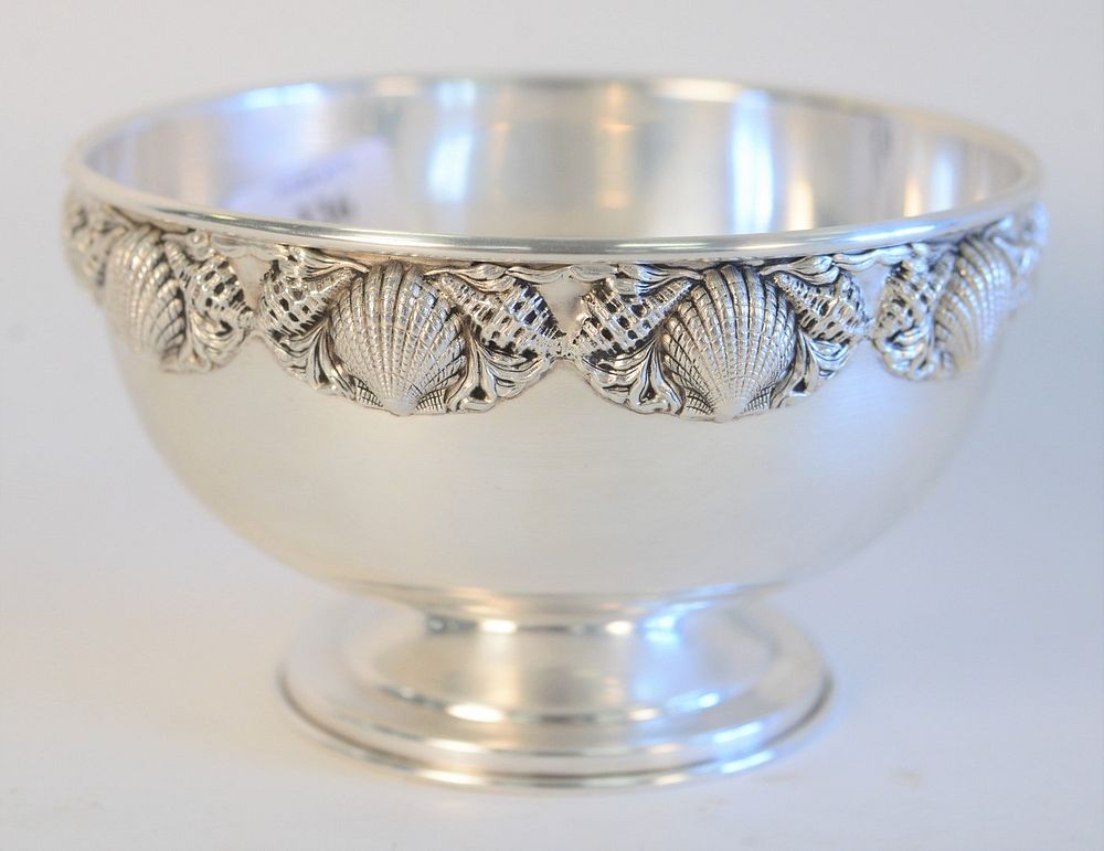 Appraisal: Topazio Sterling Silver Bowl Portuguese sterling silver bowl with molded