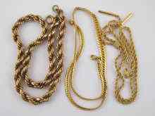 Appraisal: A yellow metal tests carat gold Italian flat link necklace